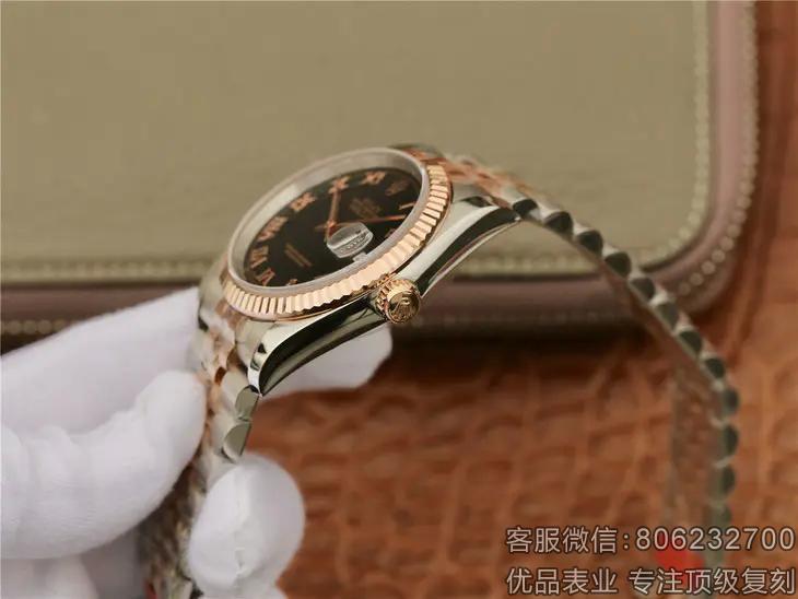 复刻劳力士日志型手表36MM 18K玫瑰金