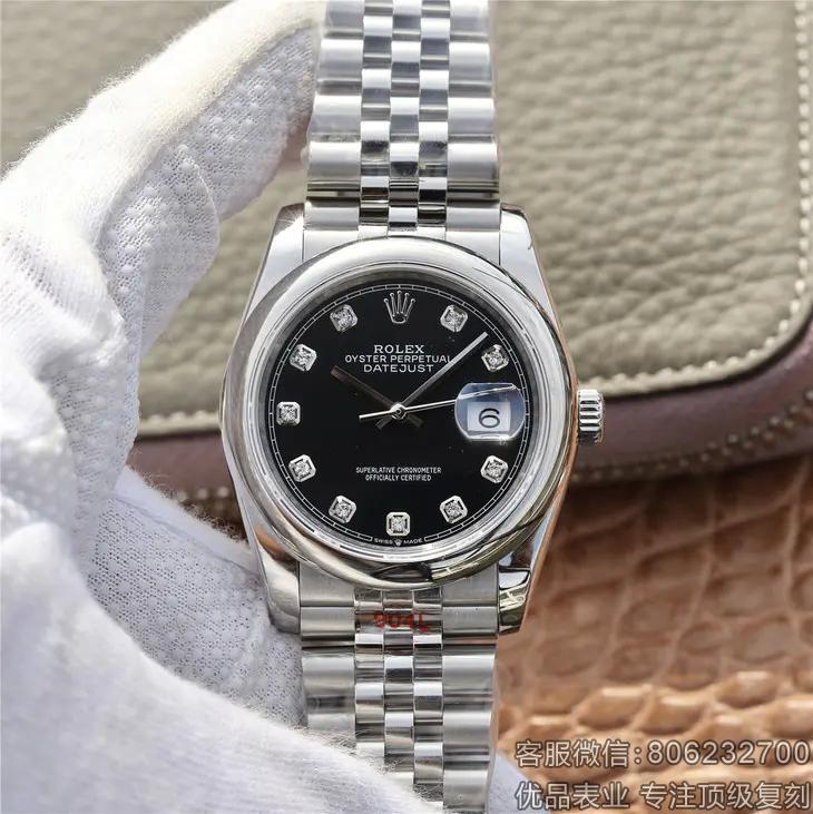 劳力士日志型ii rolex高仿品牌黑面手表