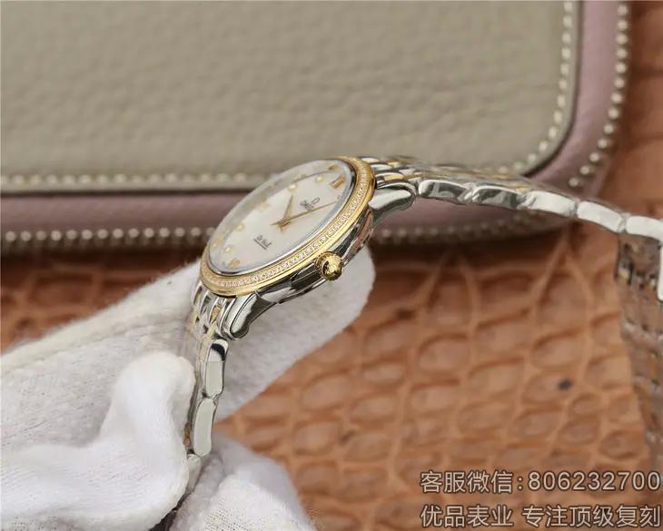 精仿欧米茄蝶飞石英系列女款18K黄金
