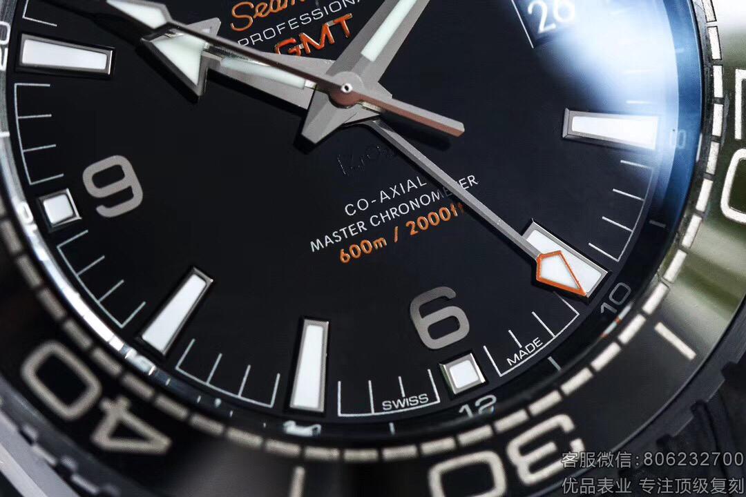 复刻欧米茄海马600系列215.92.46.22.01.001全黑陶瓷海洋宇宙600米 "深海之黑"
