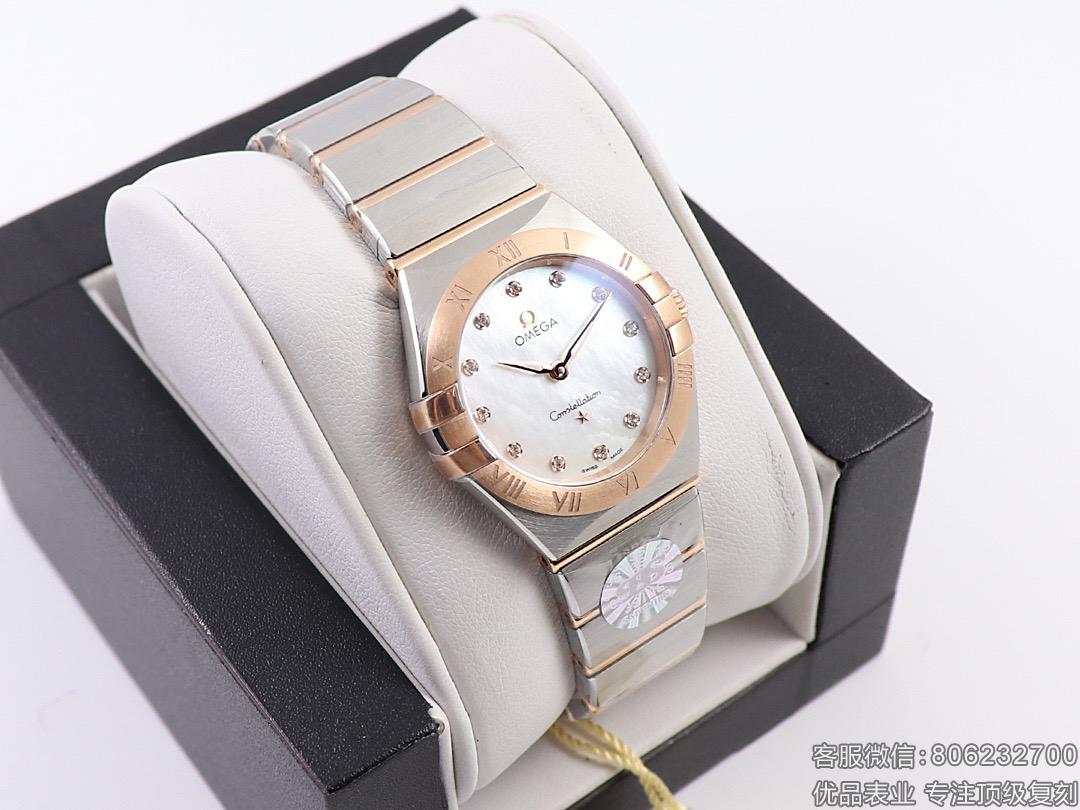 欧米茄精仿omega星座系列131.20.28.60.55.001瑞士石英女表