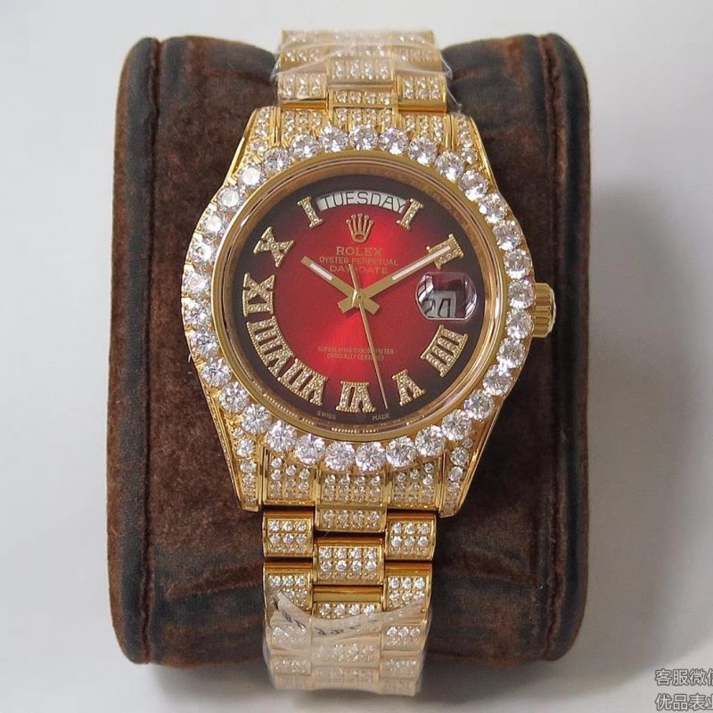 劳力士红宝石满天星rolex18K金满钻复刻表