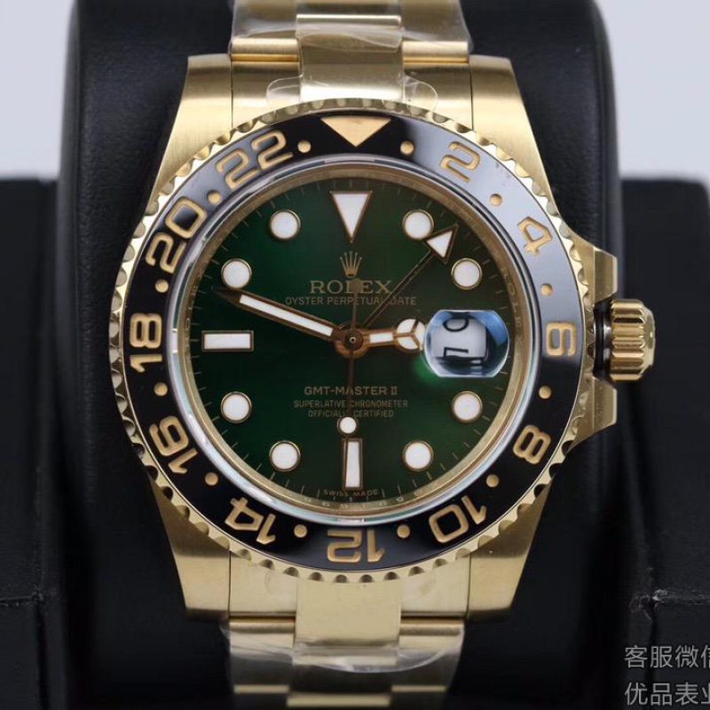 劳力士复刻格林尼治18K黄金系列116718-LN-78208手表