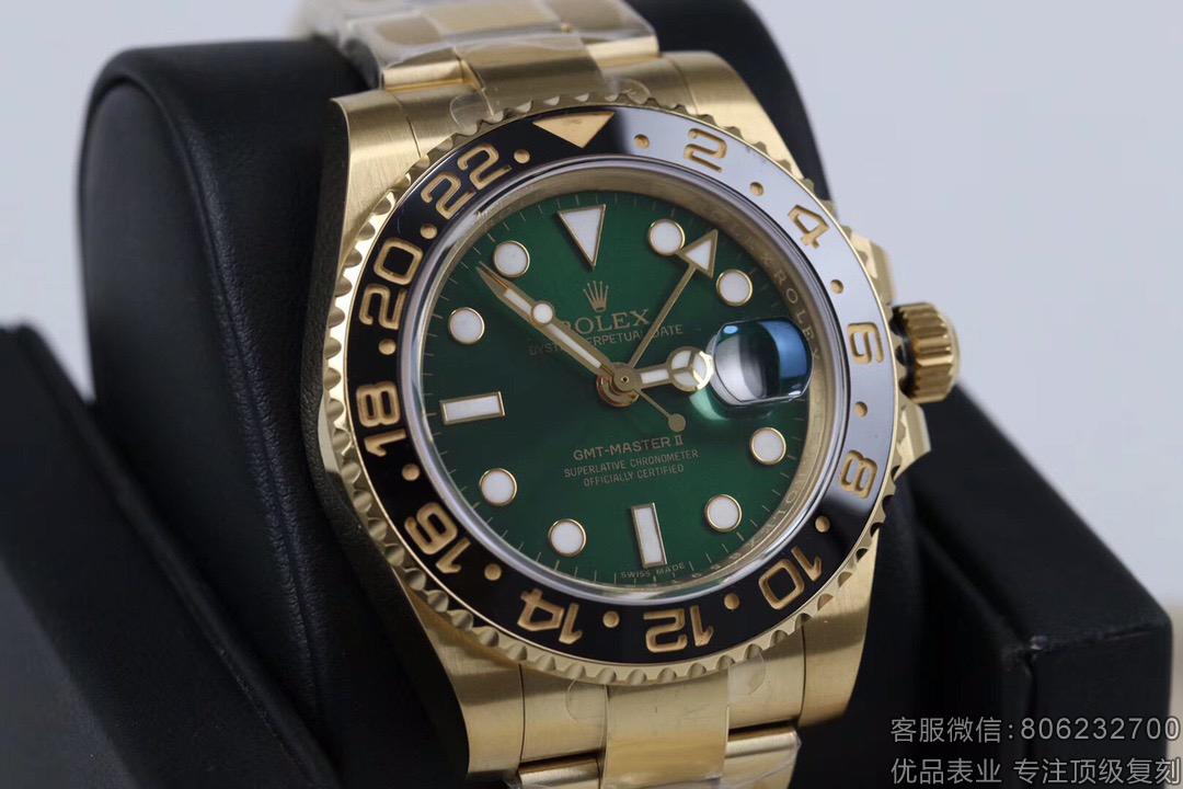劳力士复刻格林尼治18K黄金系列116718-LN-78208手表