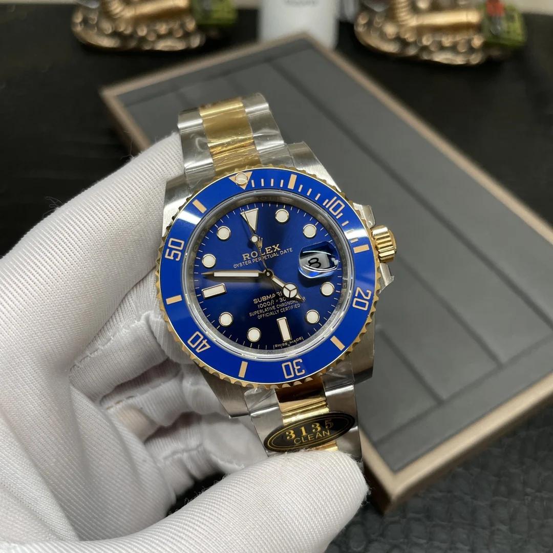 复刻一比一劳力士潜航者型系列116613LB-0005 蓝盘腕表(间金蓝)