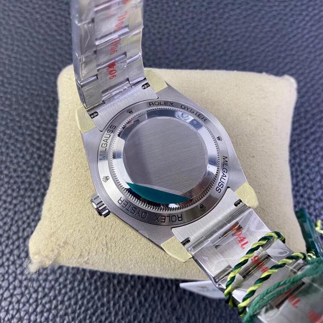 劳力士格磁型系列m116400gv-0002蓝盘腕表 闪电针