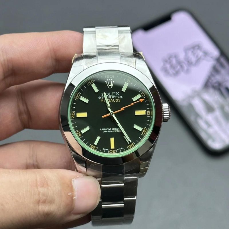 劳力士格磁型系列m116400gv-0001黑盘腕表(绿玻璃)