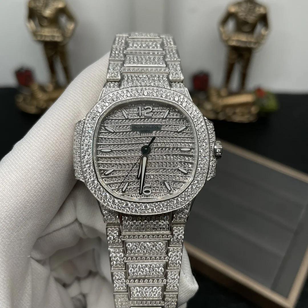 百达翡丽鹦鹉螺复刻表系列女款 7118奢华满钻 满天星